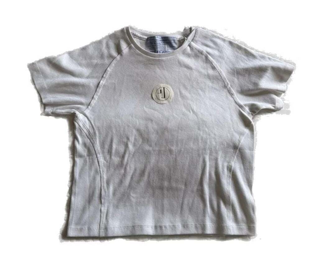 Jungles Jungles Ribbed Fitted Raglan Tee White Size XL